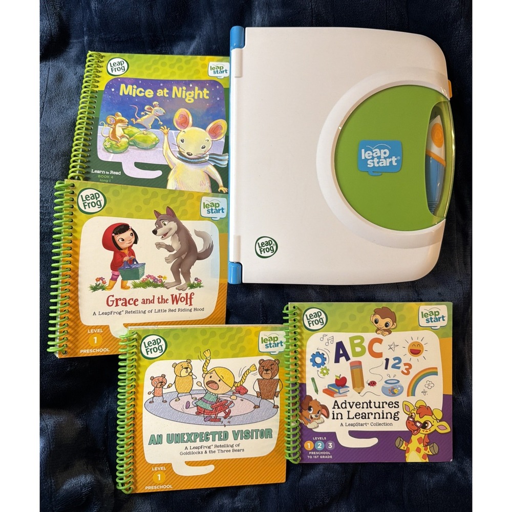 Leap Start 3D Learning System 4 Books Grace Wolf Mice Tested Works Preschool